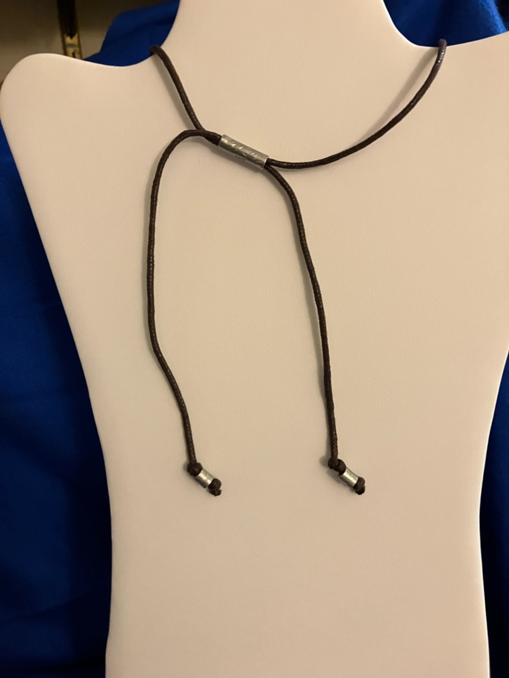 J. Jill Brown Cord Necklace with Silver Moon Pendant - Picture 3 of 4